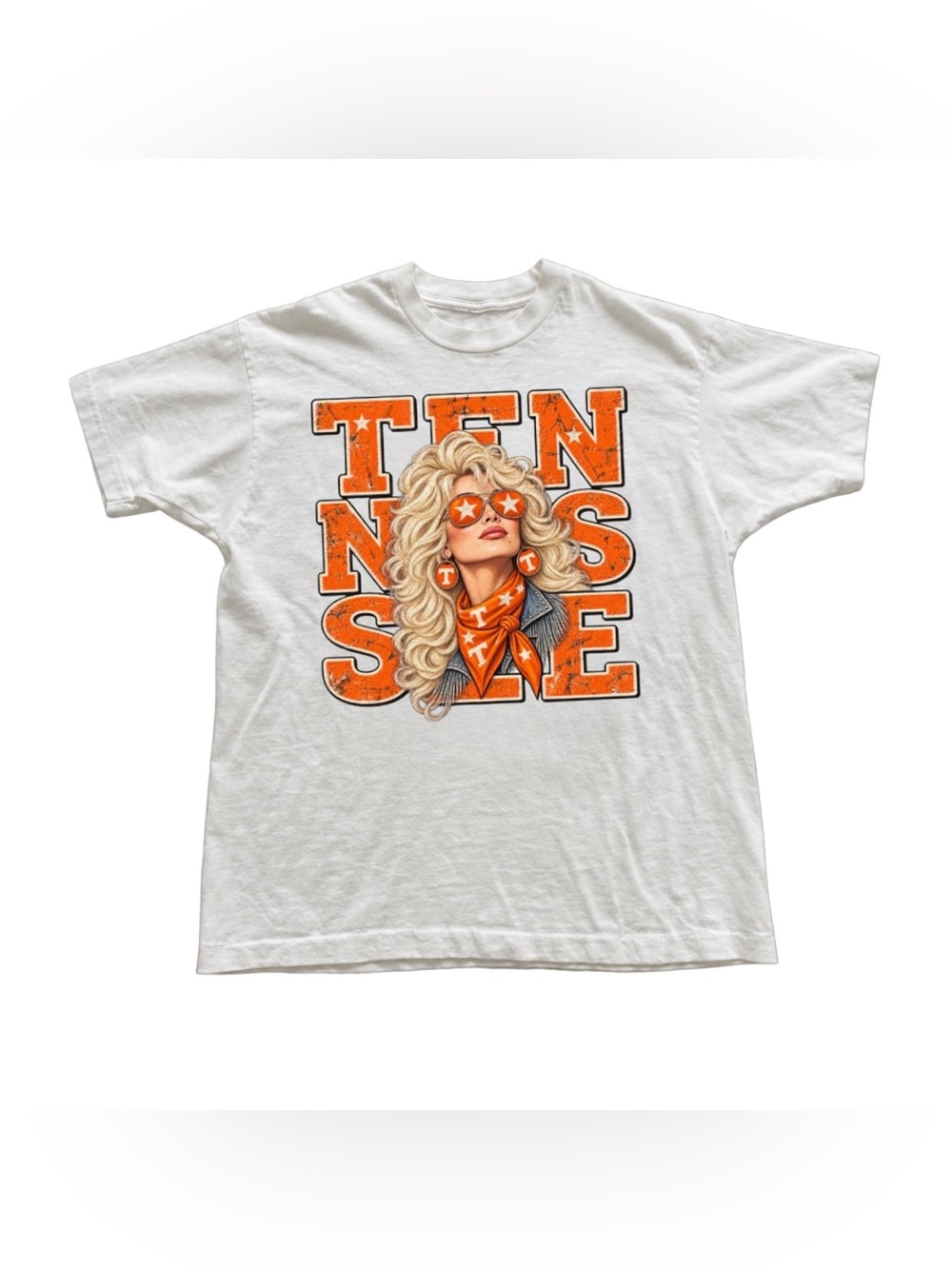 Gildan White Tee with Orange Tennessee Graphic